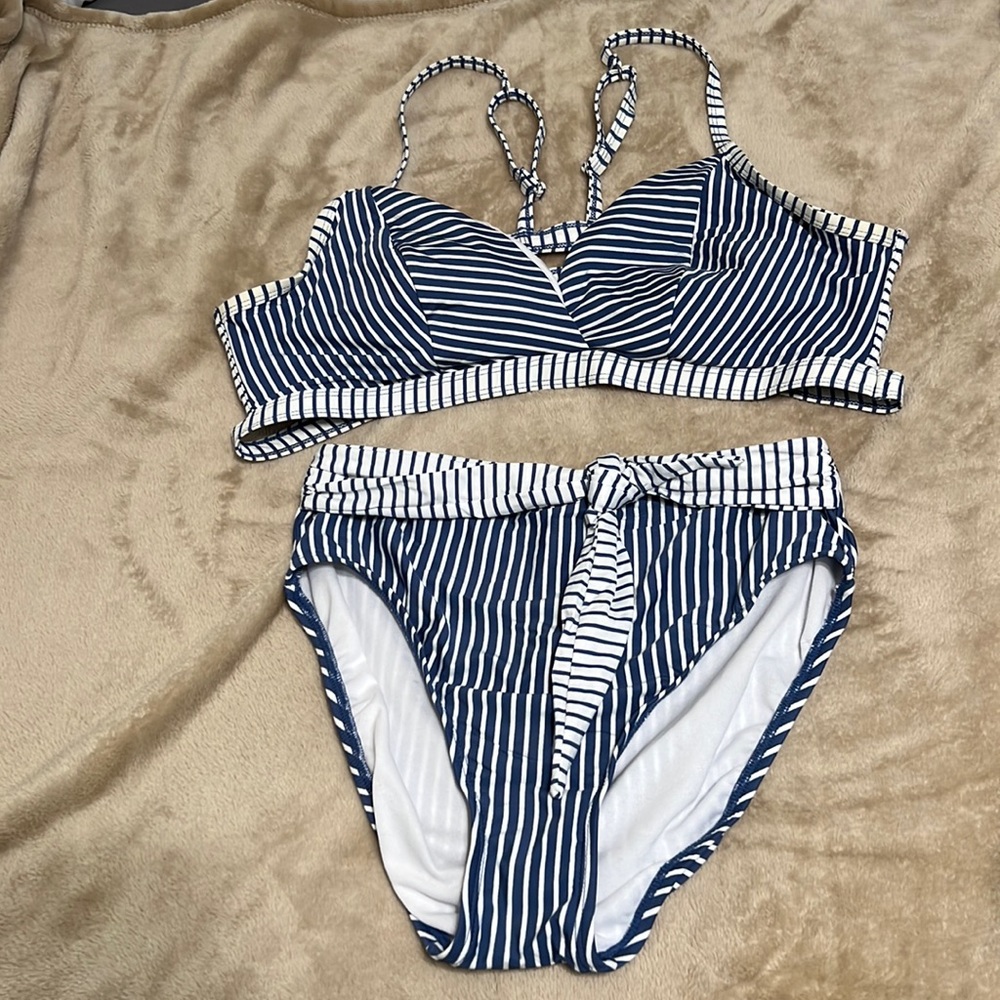 Stripped bikini.